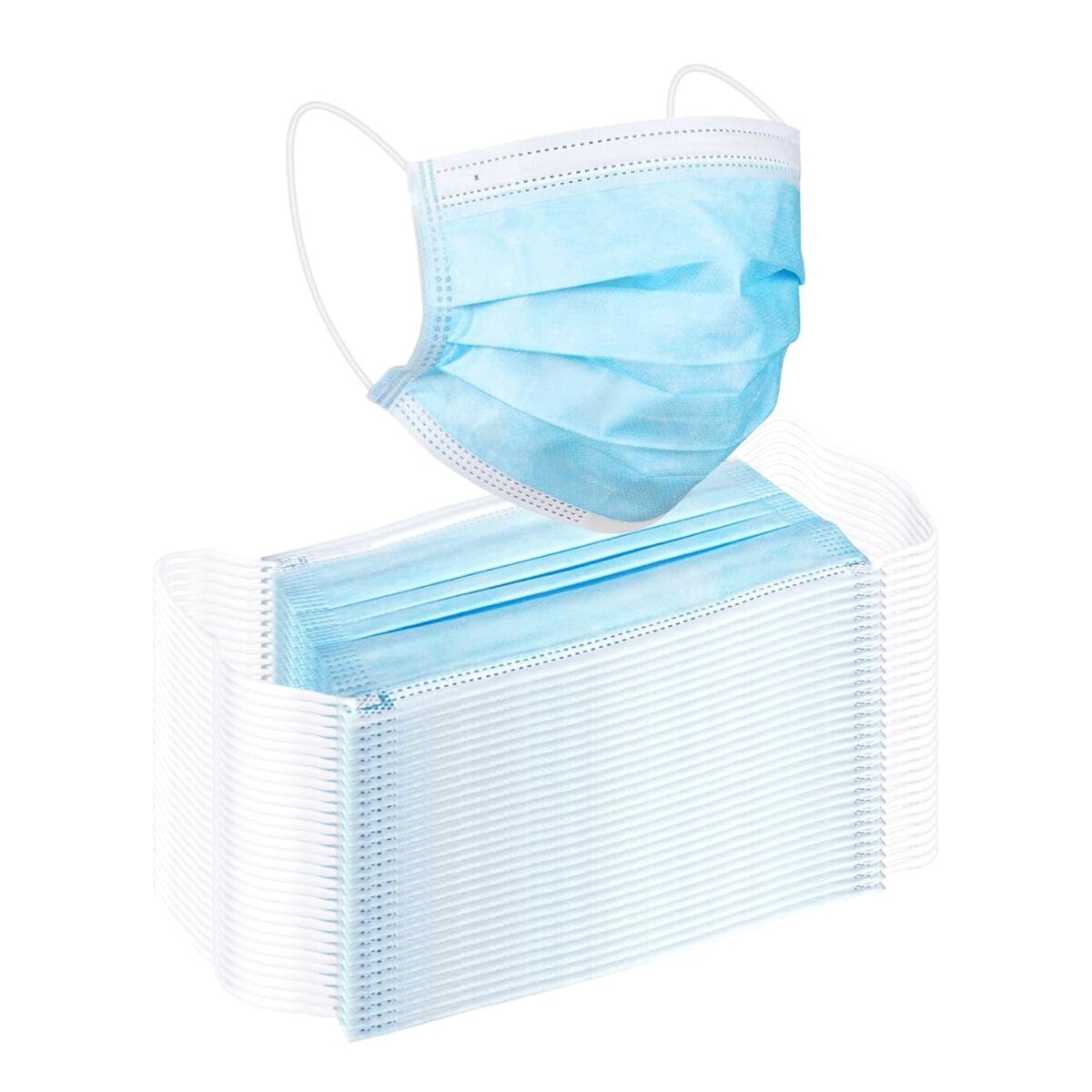 Be Smart Get Prepared 50 pcs FACE MASK, 3 Ply Protective Barrier, Single Use, Disposable Earloop – Home, Travel, Office, School, Work, Outdoors - Image 2
