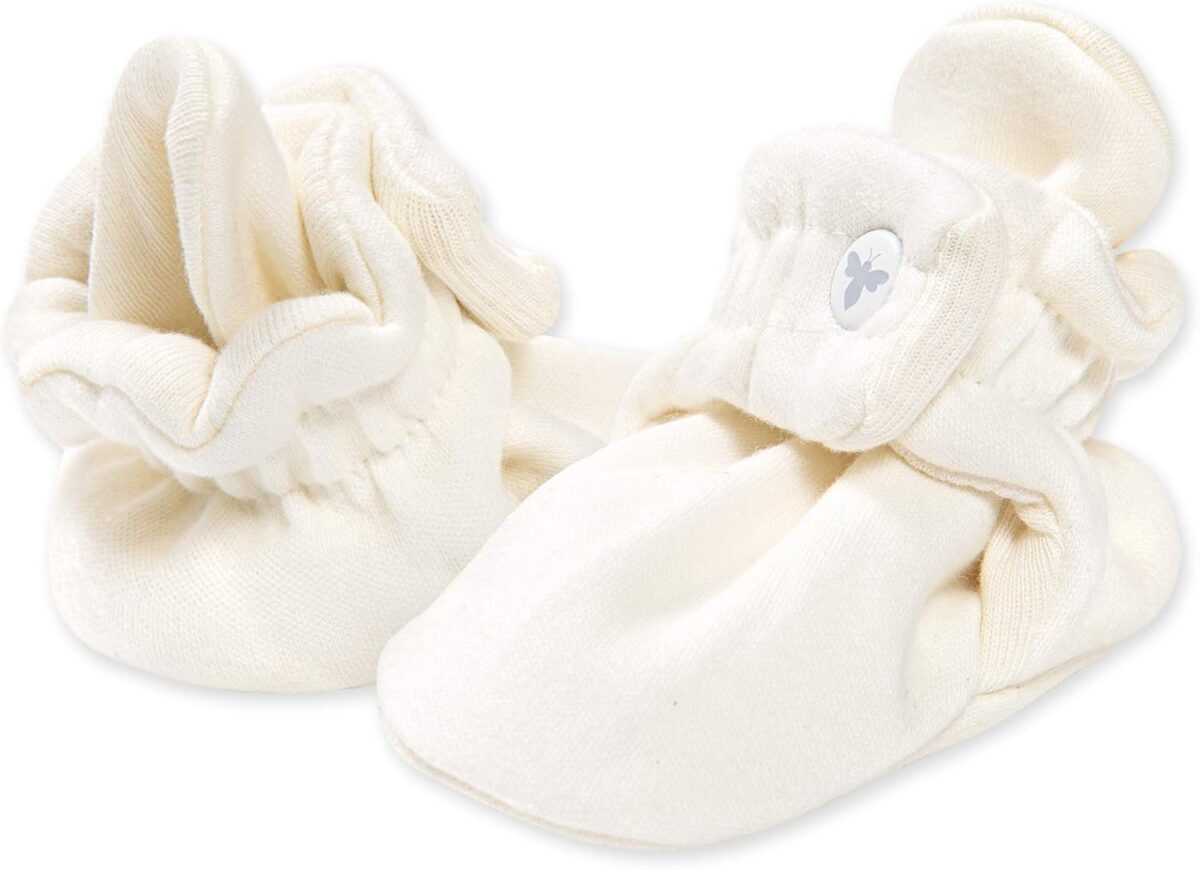 Burt's Bees Baby Newborn Essentials Unisex Organic Cotton Booties - Image 2