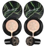 CAHIUYOA 2PCS Mushroom Head Air Cushion CC Cream BB Cream Mushroom Head Foundation Full Coverage Foundation Makeup Long Lasting Moisturize Matte Concealer - Natural - Image 2