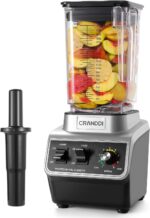 CRANDDI Professional Commercial Blender, Max 1500W, 80oz Pitcher, Powerful Blender with Tamper for Smoothie, Ice Crushing, Variable 9 Speeds Control,110V, K96, Black - Image 2