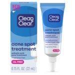 Clean & Clear Acne Spot Treatment Gel Cream with 2% Salicylic Acid, Oil-Free Topical Acne Treatment with Witch Hazel for Clinically Proven Results in 1 Day, Fragrance Free, 0.75 fl. oz - Image 2