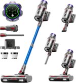 Cordless Vacuum Cleaner, 48KPa 580W 65Mins Vacuum Cleaner for Home, Anti-Tangle Self-standing Stick Vacuum with Scented Tablet, Upgraded Dust Cup Scraping, Vacuum Cordless for Pet Hair/Carpet/Floors - Image 2