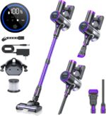 Cordless Vacuum Cleaner, Stick Vacuum with LED Display, 2 Modes 6 in 1 Lightweight Rechargeable Cordless Stick Vacuum with 40Min Detachable Battery Vacuum Cleaner for Home Hard Floor Carpet - Image 2