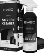 EVEO® Screen Cleaner Spray Kit (Streak-Free) TV Screen Cleaner for Smart TV, LCD, LED, OLED | Computer Screen Cleaner Spray and Wipe Microfiber Cloth - TV, Monitor, Laptop, iPad, Car - 6.7oz 1 Pack - Image 2