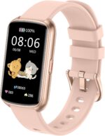 Fitness Trackers, 1.47 Inch Smartwatch, Touchscreen Activity Tracker with Thin Smartband Design, 5ATM Waterproof Fitness Watch Blood Oxygen Heart Rate Monitor for Android/iOS (Pink) - Image 2