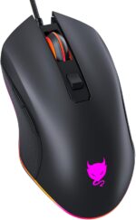 GM300 Wired Gaming Mouse for PS4, Xbox One, PC Computer & Laptop, Games & Work, Side Buttons & LED Backlit Lights - Black - Image 2