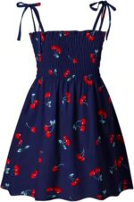 Girls Dresses, Toddler Dress, Little Toddler Girls' Flower Summer Strap Dresses,Backless Cute Floral Sundress for Kids - Image 2