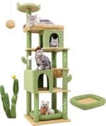 Globlazer S72 Heavy Duty Cactus Cat Tree for Large Cats, Sturdy 72in Maine Coon Cat Tree with 6 Scratching Posts, Hammock - Image 2
