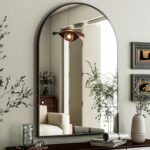 HARRITPURE Arched Wall Mirror 24"x36" – Black Metal Frame Vanity Mirrors for Bedroom, Entryway, Living Room Decor - Image 2