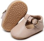 HONGTEYA Infant Baby Girls Mary Jane Flats Non Slip for Toddler First Walkers Soft Sole PU Leather Crib Shoes Sneaker Wedding Party Christmas Princess Dress Shoes Baby Moccasins Girls - Image 2