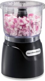 Hamilton Beach Electric Vegetable Chopper & Mini Food Processor, 3-Cup, 350 Watts, for Dicing, Mincing, and Puree, Black (72850) - Image 2