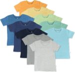 HonestBaby 10-Pack Short Sleeve T-shirts 100% Organic Cotton Baby, Toddler, Little Kids, Boys, Girls, Unisex - Image 2