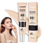 Hydrating CC Cream with SPF 50+ PA++++,Waterproof Flawless Concealer Full Coverage BB Cream for All Skin Types,Long Lasting Moisturizing Full Coverage Liquid Foundation for Men & Women（Ivory） - Image 2