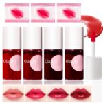 Lip Tint Stain Set, 4 Colors Korean Lip Gloss Waterproof Long Lasting Multi-Use Lip & Cheek Tint, Mini Water Lipstick Lightweight Non-sticky, Matte Finish Lip Color Makeup - Image 2