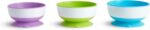 Munchkin Stay Put Suction Bowls for Baby and Toddler, 3 Pack, Blue/Green/Purple - Image 2