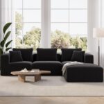Novilla 106" Modular Sectional Sofa, Modern Cloud Sectional Couch with Smarts Coil™ Support, L-Shape Boneless Couch for Living Room Apartments Bedroom, No Assembly Required (3 Seater + 1 Ottoman) - Image 2
