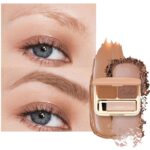 Oulac Waterproof Brown Eyebrow Powder Kit with Brow Brush 2 in1 Long Lasting Instant Eyebrow Pomade & Powder Natural Makeup for Sparse Brows 3.2 g/0.11 oz (Ginger） - Image 2