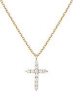 PAVOI 14K Gold Plated Cubic Zirconia Cross Necklace for Women | Cross Faith Pendant Necklaces - Image 2
