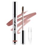 Peel Off Matte Liquid Lip Gloss Stain-Lip Liner with Tweezer, Brown Peel Off Lip Stain, Long Lasting & Waterproof Lipstick Tattoo, Transfer-Proof Lip Gloss for All Skin Types (02#, 1Pcs) - Image 2