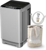 Portable Washing Machine 2.3 Cu. Ft. Full-Automatic Compact Washer Machine for Apartment, 10 Wash Program Small Portable Washer for Dorm, Apartment, RV, Home, Silver - Image 2