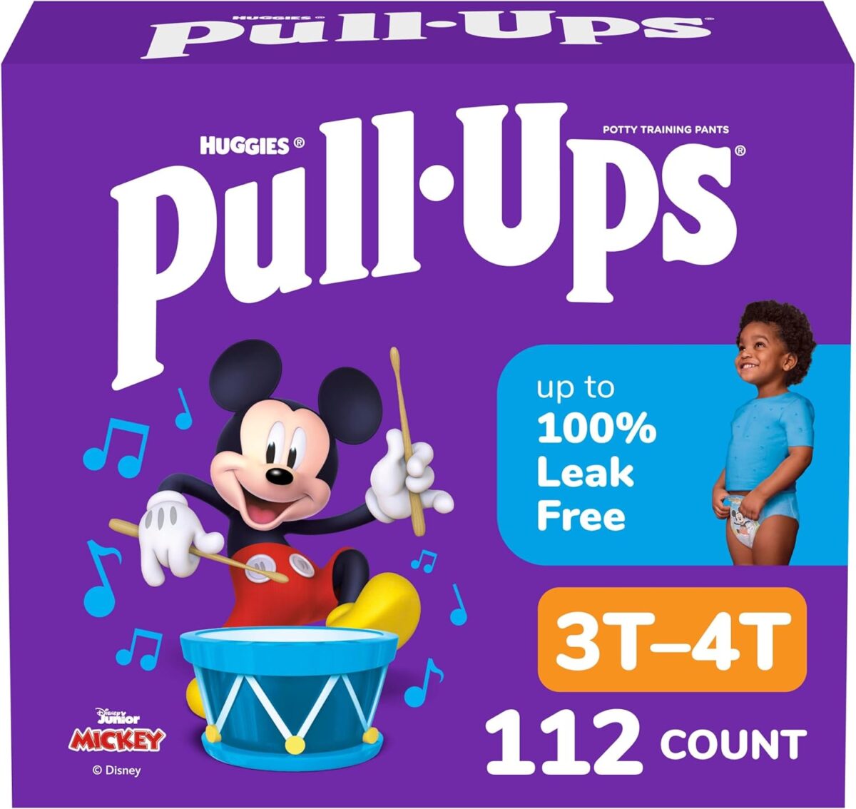 Pull-Ups Boys' Potty Training Pants, Size 3T-4T Training Underwear (32-40 lbs), 112 Count (4 Packs of 28), Packaging May Vary - Image 2