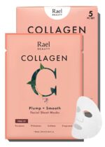 Rael Face Mask Skin Care, Collagen Face Masks - Bamboo Facial Sheet Mask, Korean Skincare, with Collagen Essence and Fruit Extracts, Nourishing and Moisturizing, All Skin Types (Collagen, 5 Sheets) - Image 2