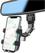 Rearview Mirror Phone Holder, 360° Rotatable and Retractable Car Phone Mount, Multifunctional Rear View Mirror Holder for All Cars, Adjustable Cell Phone Holder for All Smartphones - Image 2