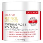 Retinol Cream for Face, Anti-Aging Neck Cream for Tightening and Firming with Collagen & Hyaluronic Acid, Instant Face Lift Cream Face Moisturizer for Women & Men, Rapid Wrinkle Repair 3.4 fl. oz. - Image 2