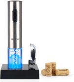 Secura Electric Wine Opener, Automatic Electric Wine Bottle Corkscrew Opener with Foil Cutter, Rechargeable (Stainless Steel) - Image 2