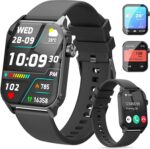 Smart Watches for Women Men, 1.83" HD Smartwatch with 120 Sports Modes, IP67 Waterproof, Bluetooth Call and Music Control；Heart Rate and Sleep Monitor (Black) - Image 2