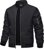 TACVASEN Men's Bomber Jacket Lightweight Casual Spring Fall Windbreaker Zip Up Coat with Pocket - Image 2