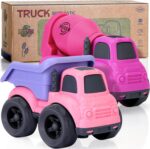 Toddler Toys for 1 Year Old Girl, Dump Truck Toys and Mixer Cement, BPA Free, Phthalates Free, PVC, Outdoor Toys for Toddlers 1-3, Ideal Toy Cars for 1 2 3 4 Year Old Girls Christmas Birthday Gift - Image 2