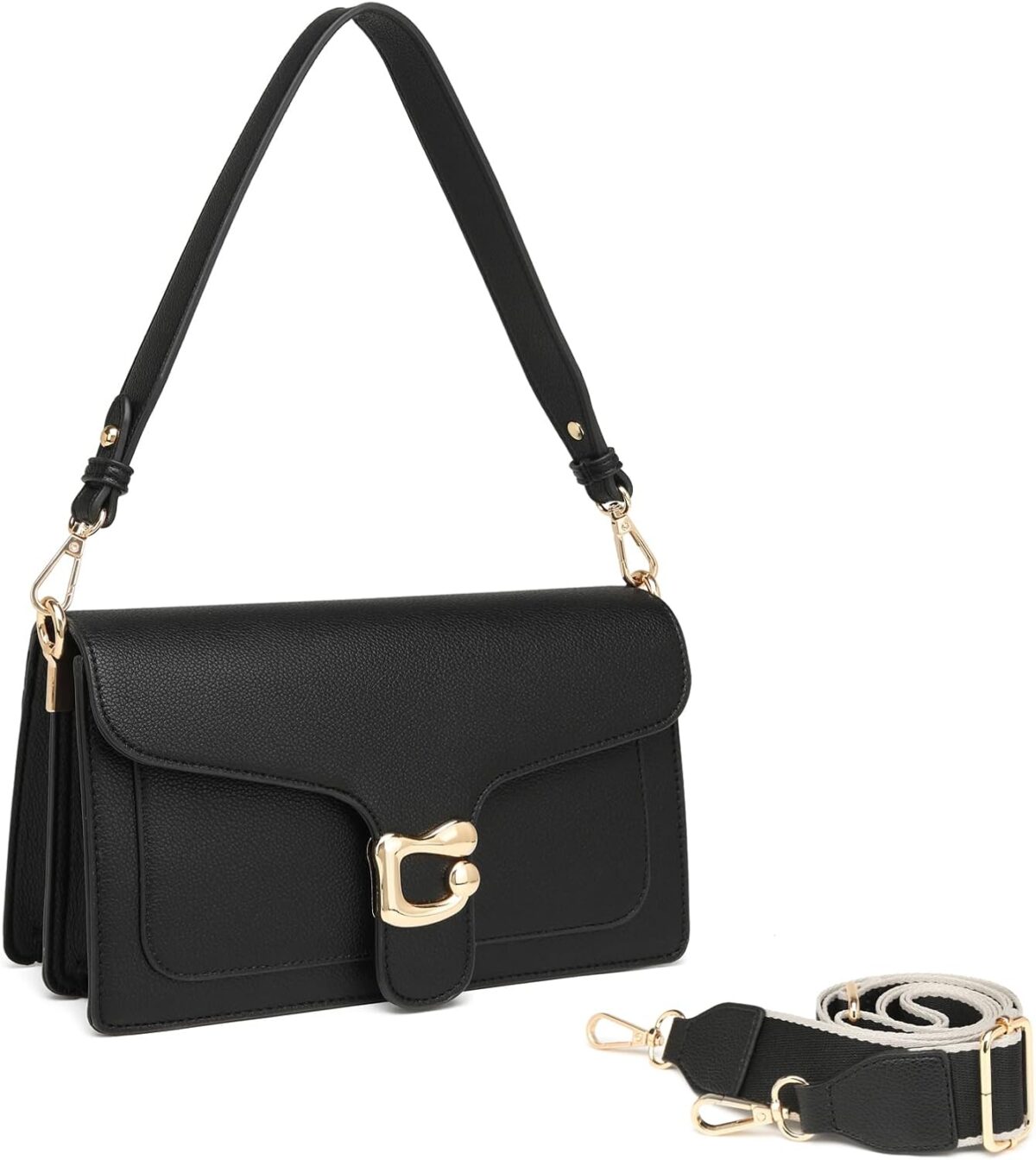 Travistar Crossbody Bags for Women Trendy - Small Cross Body Purse Shoulder Bag Leather Handbags Evening Clutch with 2 Straps - Image 2