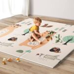UANLAUO Foldable Baby Play Mat, Extra Large Waterproof Activity Playmats for Babies,Toddlers, Infants, Play & Tummy Time, Foam Baby Mat for Floor with Travel Bag (Bear(59x59x0.4inch)) - Image 2