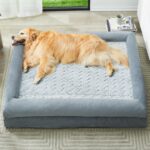 WNPETHOME Giant Dog Bed, Washable Dog Couch with Removable Waterproof Cover, Orthopedic Large Pet Sofa Bed with Bolster Sides for Sleeping - Image 2