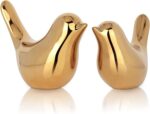 XMGZQ 2 Pcs Gold Decor Accents,Small Animal Statues,Modern Home Decorative, Birds Sculpture, Ornaments for Shelf, Bookshelf, Coffee Table,Knick Knacks Home Decor for Shelves(Gold Bird) - Image 2
