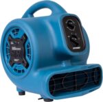 XPOWER P-230AT Mini Mighty 1/4 HP 925 CFM Centrifugal Air Mover, Carpet Dryer, Floor Fan, Blower, Stackable, Daisy Chain, for Water Damage Restoration, Janitorial, Plumbing, Home Use - Image 2