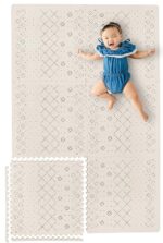Yay Mats Stylish Extra Large Baby Play Mat. Soft, Thick, Non-Toxic Foam Covers 6 ft x 4 ft. Expandable Tiles with Edges Infants and Kids Playmat Tummy Time Mat (Carter Mudcloth Tan) - Image 2