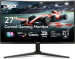 acer Nitro 27 Inch 1500R Curved Zero-Frame Full HD (1920 x 1080) Gaming Monitor | AMD FreeSync Premium | Up to 280Hz Refresh | 1ms VRB | One Display Port 1.4 and Two HDMI 2.0 Ports | XZ270 - Image 2