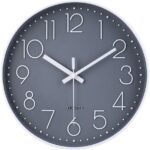 jomparis Wall Clock 12 Inch Non-Ticking Silent Battery Operated Round Wall Clock Modern Elegant Simple Style Decor Clock for Home/Office/School/Kitchen/Bedroom/Living Room - Image 2