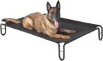 pettycare Elevated Outdoor Dog Bed - Raised Bed for Large Dogs, Waterproof Cot Easy to Assemble, Cooling Elevated Cot with Breathable Teslin Mesh, Durable, Non Slip, Up to 65 lbs,Black - Image 2