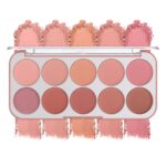 10 Color Blush Palette: Lightweight Face Powder Blush - Smooth Long-lasting Makeup Powder For Cheeks - Buildable Color Women Makeup Blush - Image 2