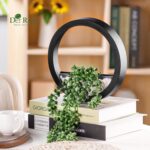 Der Rose 2 Pack Fake Plants Hanging Artificial Succulents Plants in Black Pots for Living Room Bathroom Accessories Boho Farmhouse Wall Decor - Image 7