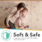 Nuby Reversible Baby Floor Mat - Foldable and Lightweight Foam Infant Play Mat - 77" x 58" - Easy Storage and Travel - Car Tracks/Alphabet - Image 4