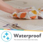 Nuby Reversible Baby Floor Mat - Foldable and Lightweight Foam Infant Play Mat - 77" x 58" - Easy Storage and Travel - Car Tracks/Alphabet - Image 5