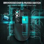 MAGIC-REFINER Attack Shark X11 59g Superlight Wireless Gaming Mouse with Grip Tape, RGB Charging Dock，BT/2.4G Wireless/Wired Pc Mouse, 22000 DPI,5 Programmable Buttons for Pc/Mac(Black) - Image 8