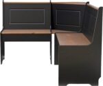 Linon Black and Pecan Breakfast Dining Set Ardmore Nook - Image 17