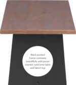 Linon Black and Pecan Breakfast Dining Set Ardmore Nook - Image 22