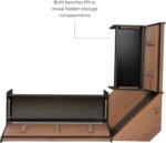 Linon Black and Pecan Breakfast Dining Set Ardmore Nook - Image 24