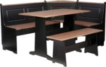 Linon Black and Pecan Breakfast Dining Set Ardmore Nook - Image 43